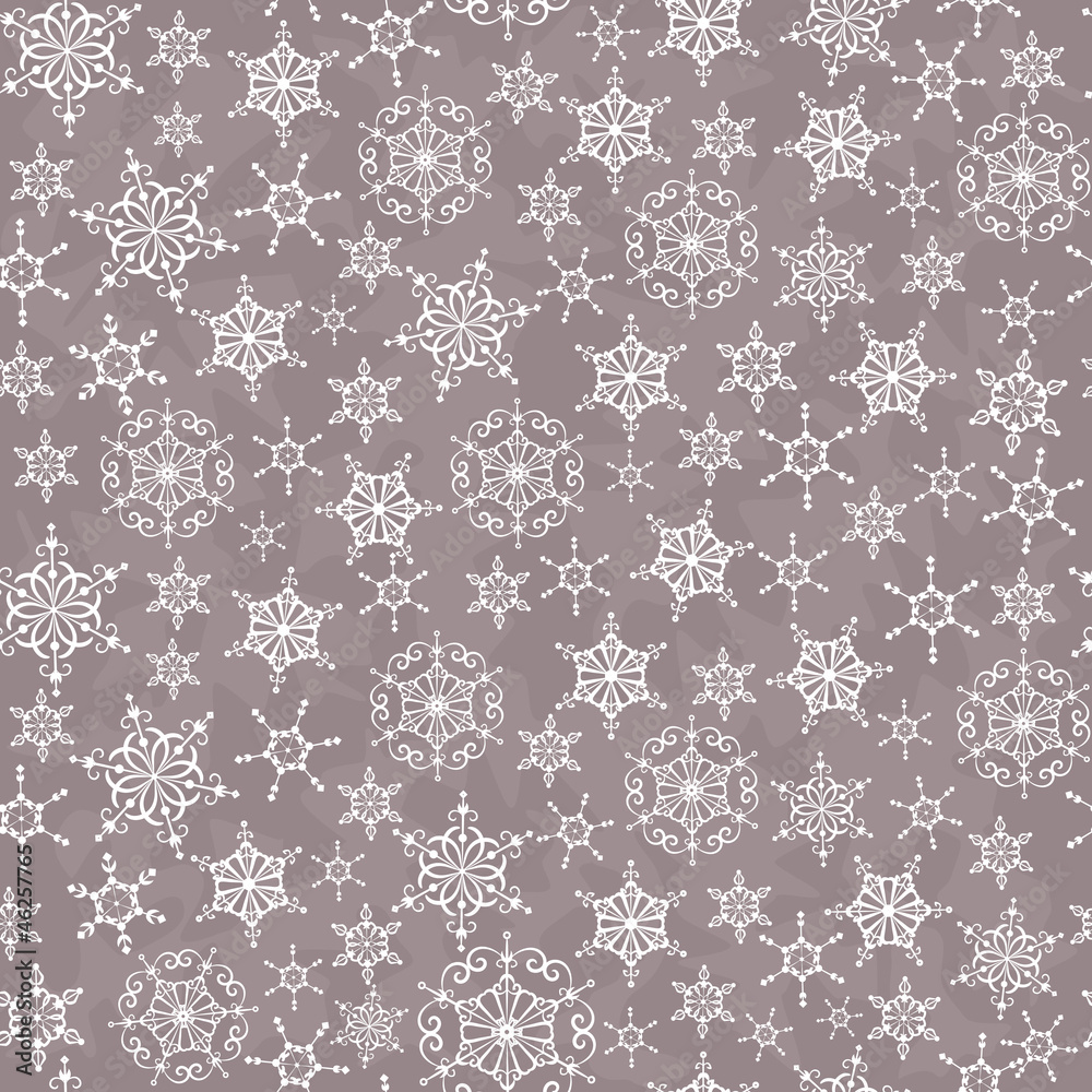 Christmas seamless pattern with snowflakes