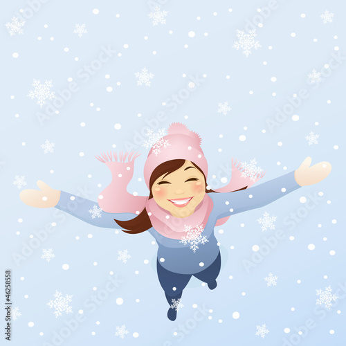 It's snowing!