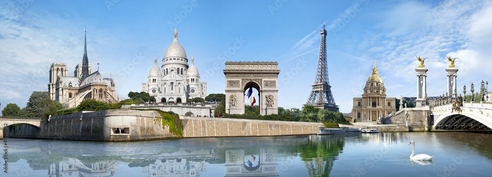 Fototapeta premium Panorama Paryż Francja