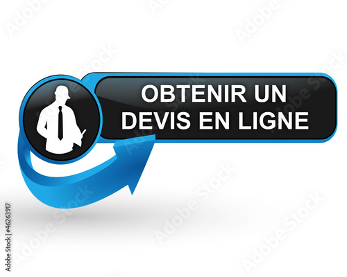 obtenir un devis en ligne sur bouton web design bleu