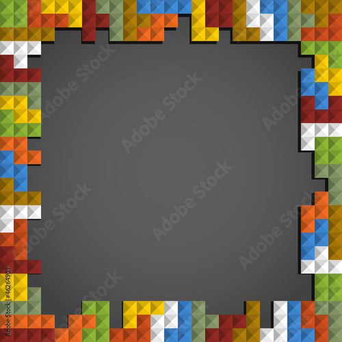 Abstract frame background of color blocks