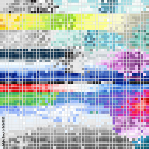 Abstract pixel art color background