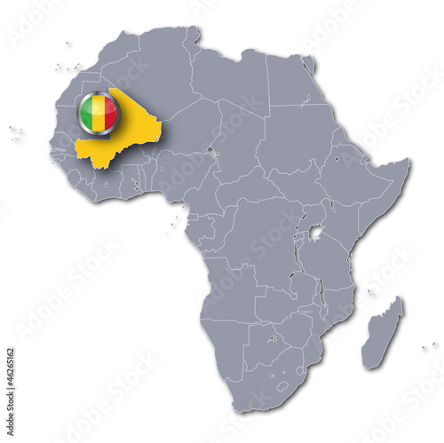 Afrikakarte Mali