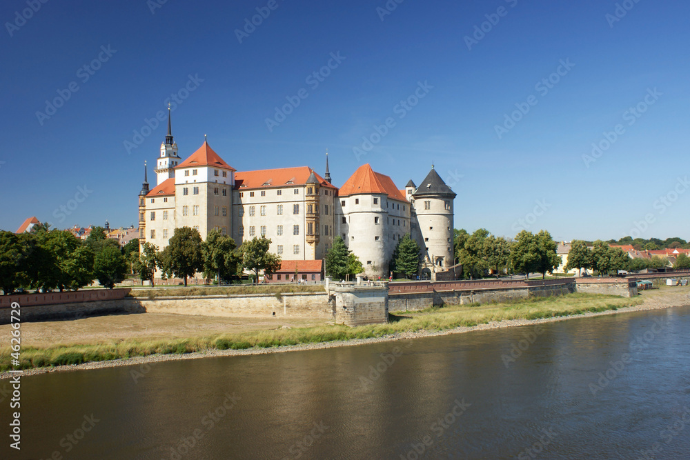 Torgau Hartenfels castle on the Elbe