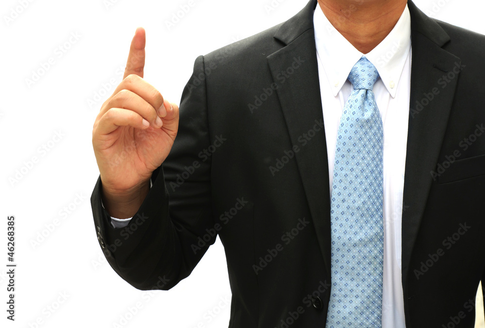 Business man hand doing something Business man hand doing something