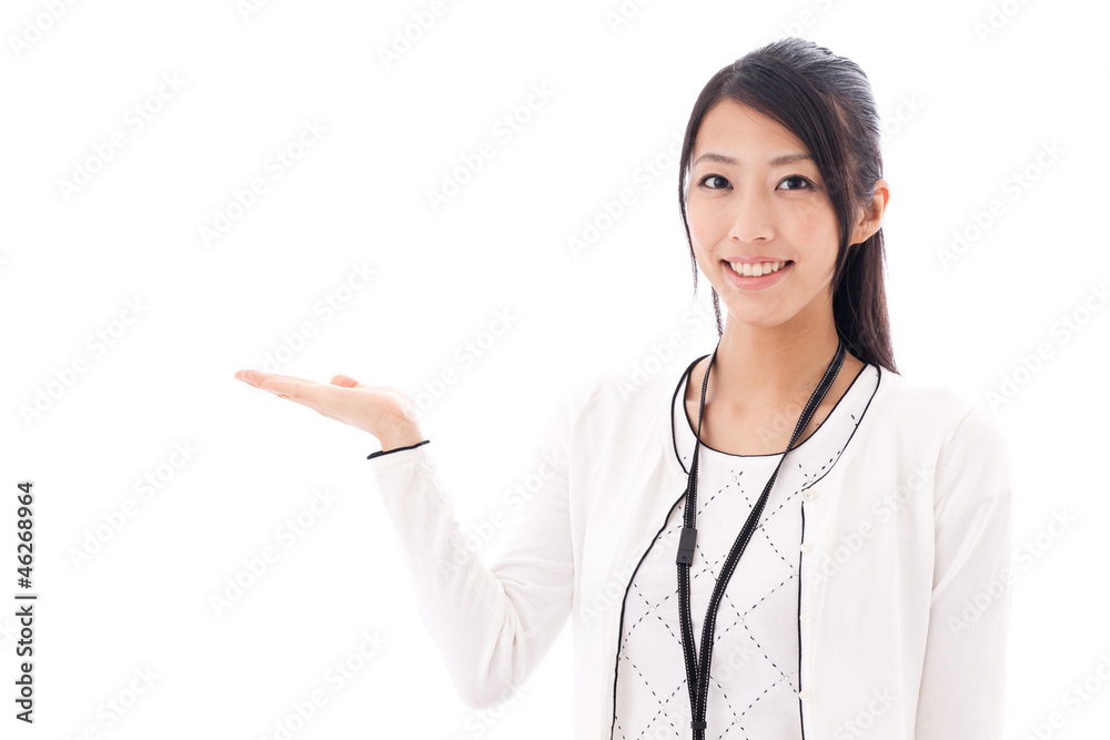 attractive asian businesswoman on white background attractive asian businesswoman on white background