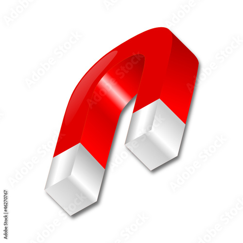 Red horseshoe magnet