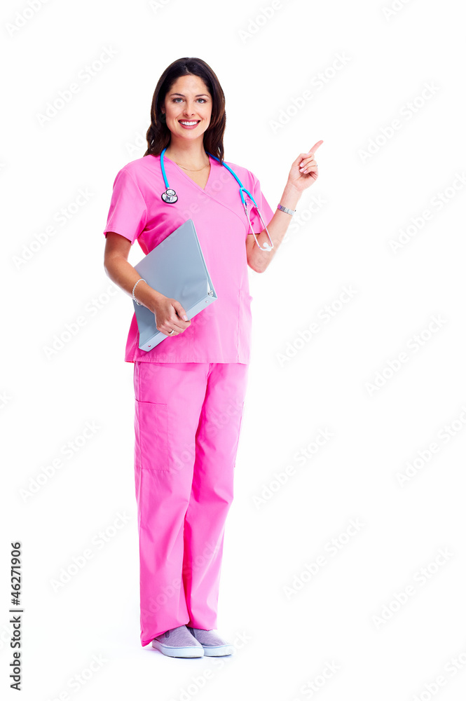 Smiling medical doctor woman with stethoscope. Smiling medical doctor woman with stethoscope.