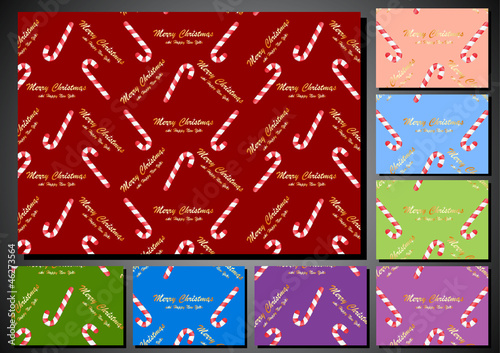 set of seamless backgrounds for Christmas