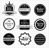 Premium quality and guarantee labels