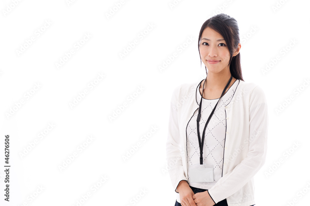 attractive asian businesswoman on white background attractive asian businesswoman on white background