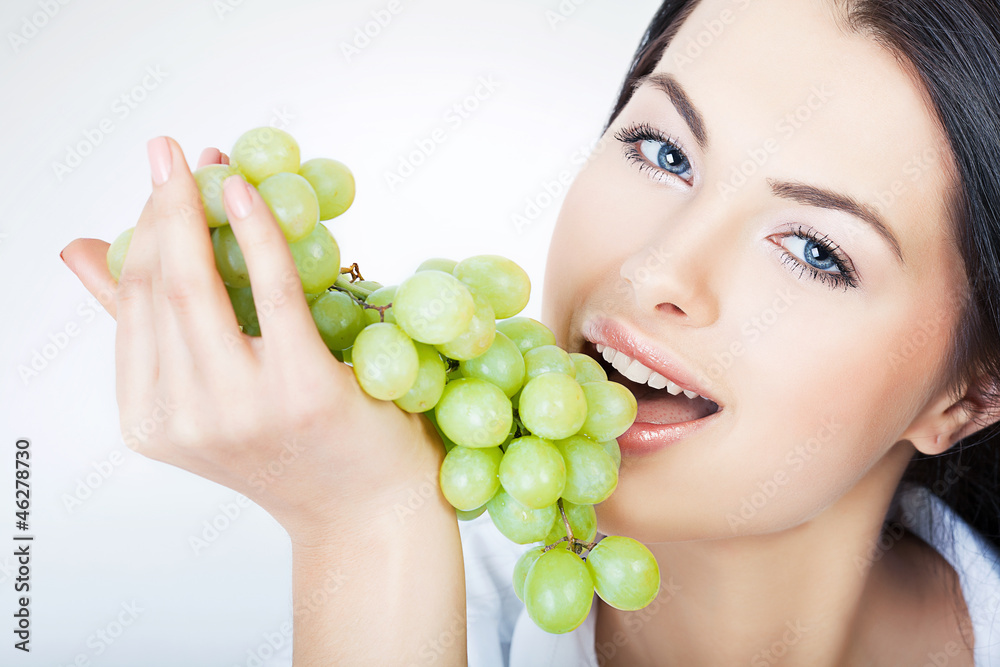 sexy woman eating grape sexy woman eating grape