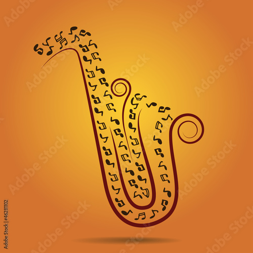 warm jazz background, vector