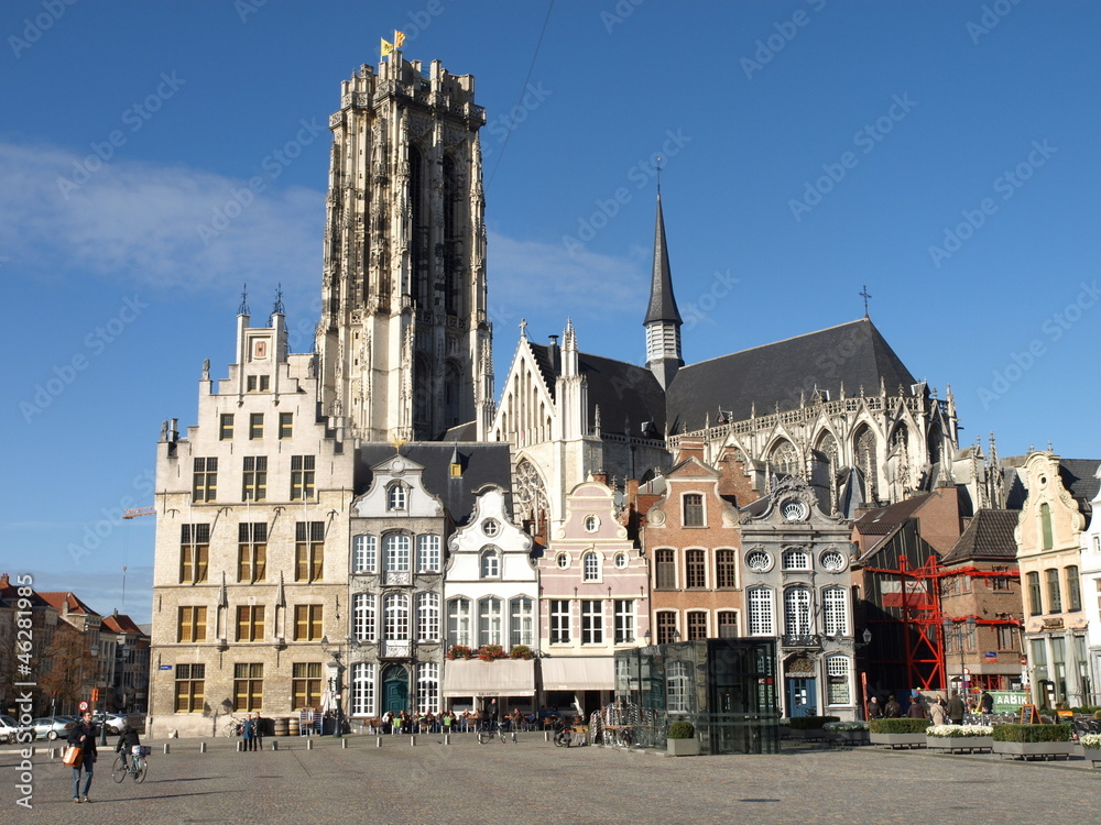 Fototapeta premium Grote Markt Mechelen Belgien