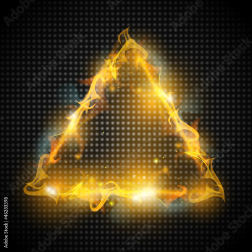 background with fire triangle