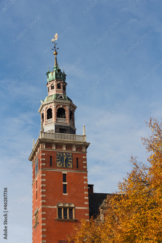 Obraz premium Steeple of City Hall inspired on Dutch Renaissance style
