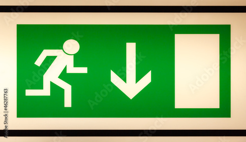 Illuminated emergency exit sign