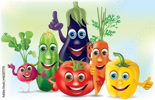 Cartoon company vegetables