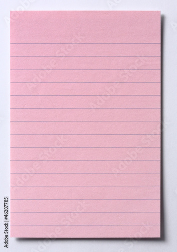 Notepaper with lines photo