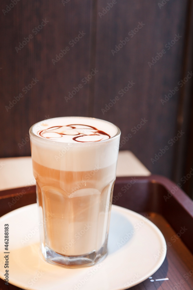 cappuccino in a glass cappuccino in a glass