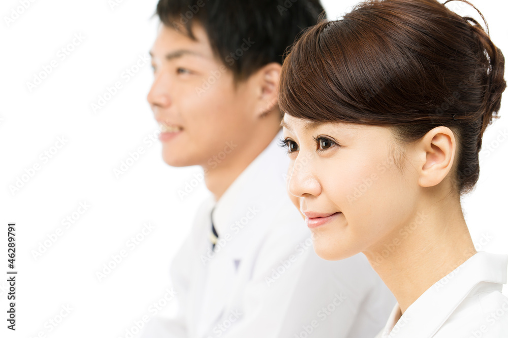 Asian young medical doctor isolated on white background Asian young medical doctor isolated on white background