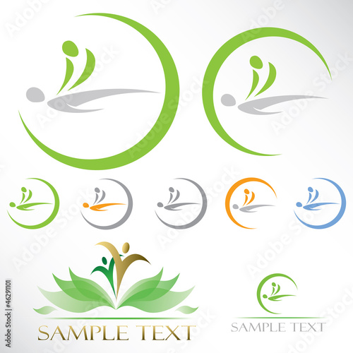 Massage icons - vector illustration