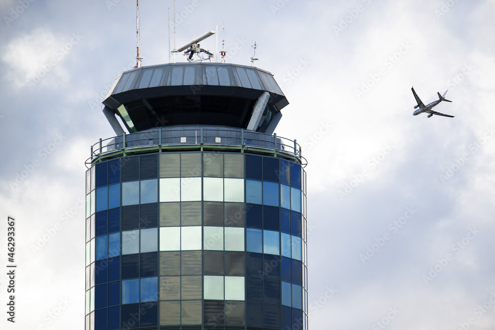 Fototapeta premium air traffic control tower at vancouver airport