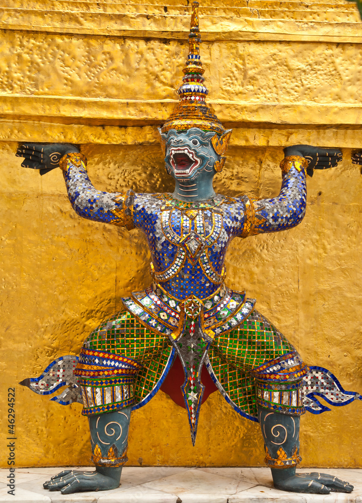 sculpture in temple thailand