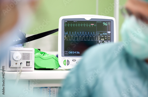 Cardiogram monitor ekg operation photo