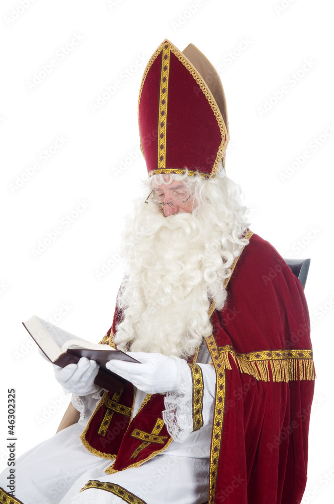 Sinterklaas and his book Sinterklaas and his book