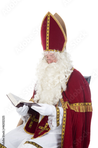 Sinterklaas and his book