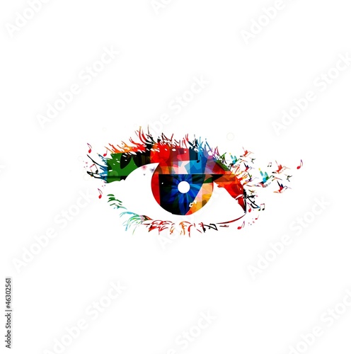 colorful woman eye. vector