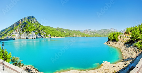 Canvas Print Panorama of green canyon in Turkey