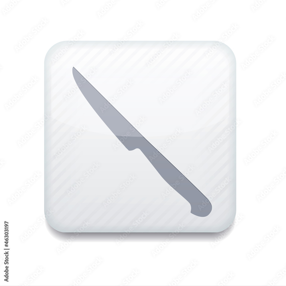 Vector white knife icon. Eps10. Easy to edit Vector white knife icon. Eps10. Easy to edit