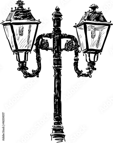 ancient street lamp