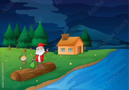 santa clause and elve