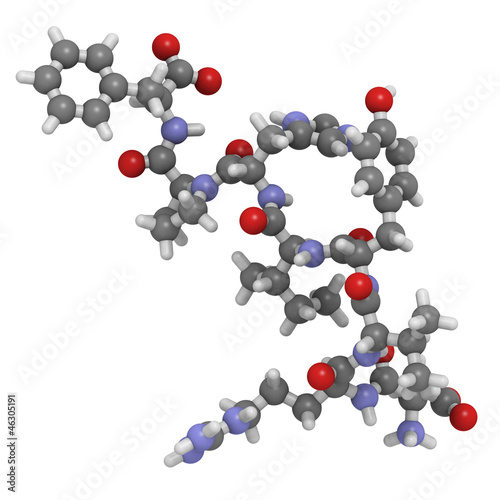 Angiotensin II  AII  peptide hormone  chemical structure