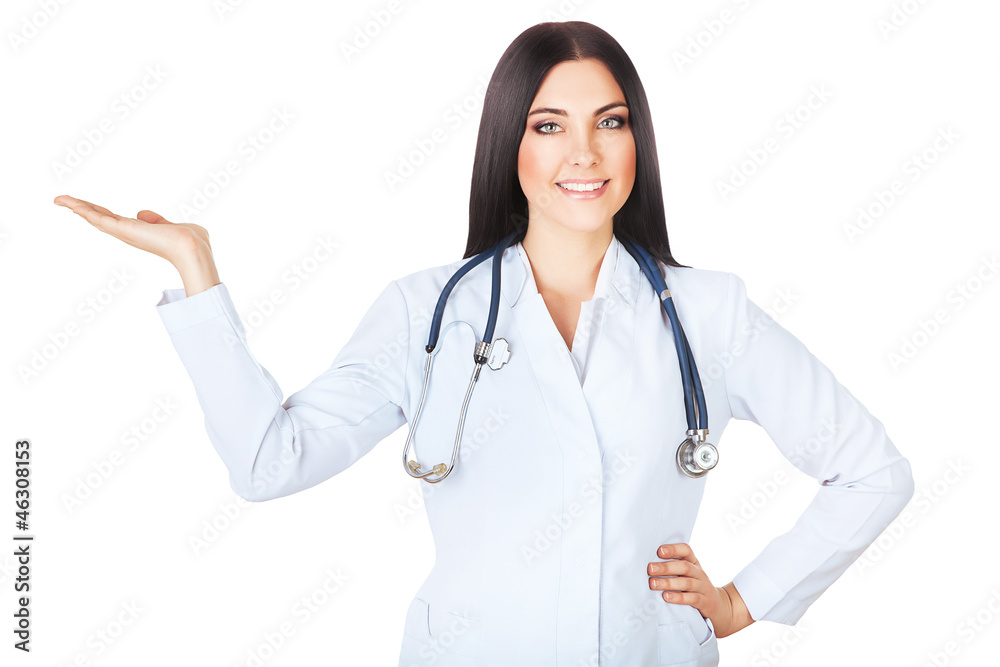 smiling doctor with stethoscope on shoulders smiling doctor with stethoscope on shoulders