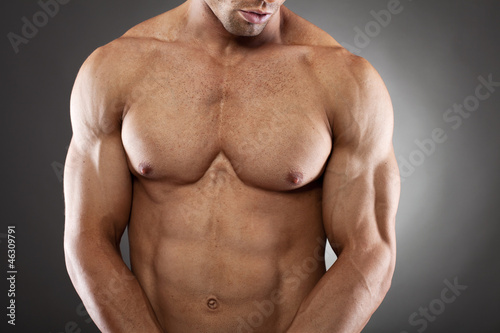 Tableau sur toile Torso of muscular man