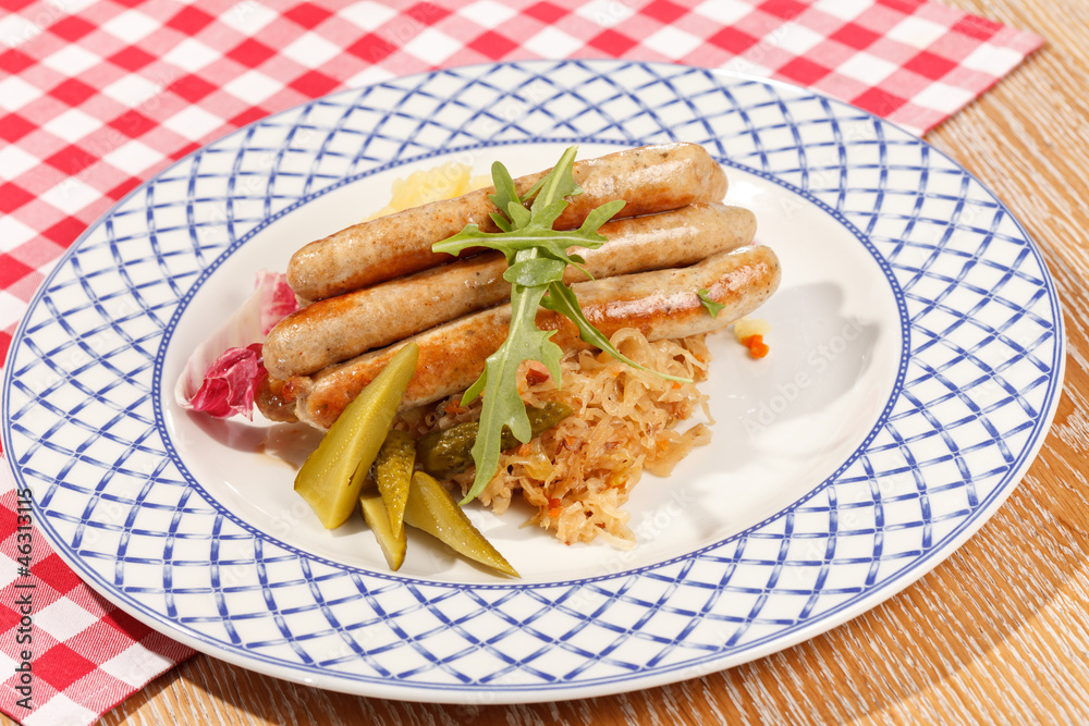 sausages with cabbage sausages with cabbage