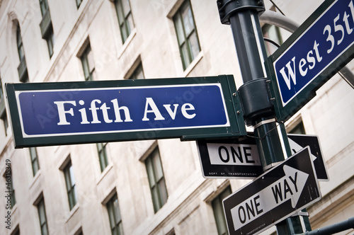 Fotografia Panneau Fifth Avenue - New York USA