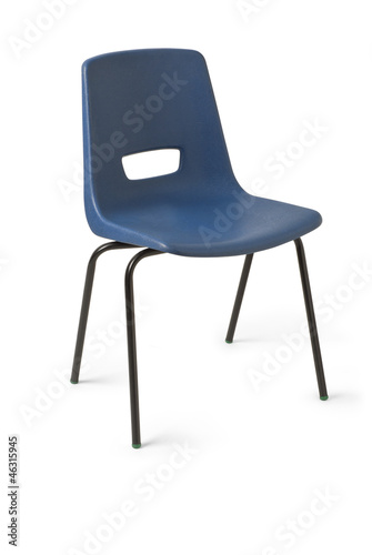 Chair, Blue Plastic