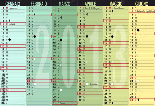 cal 2013 A3,colonne separabili,giorni festivi,lunario photo