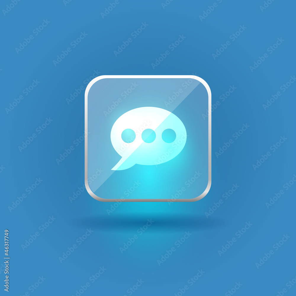 Bubble tallk user interface glass icon Bubble tallk user interface glass icon