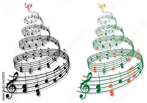tree with music notes, vector #46318701