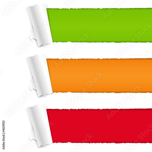 Torn Paper With Color Backgrounds