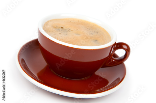 Cup of coffee   on white background