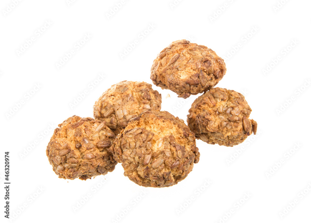 Heap of delicious cookies isolated on white background Heap of delicious cookies isolated on white background