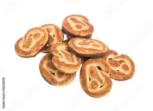 Heap of delicious  cookies isolated on white background © Andrei Starostin