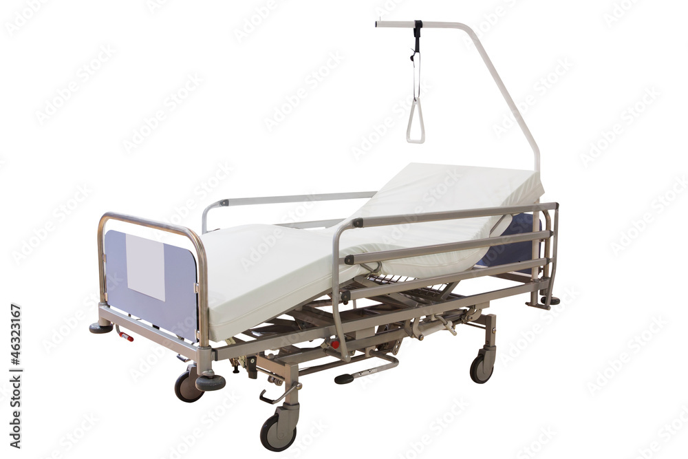 medical bed under the white background
